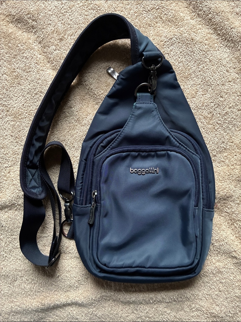 Baggallini Navy Sling Crossbody Chest Bag